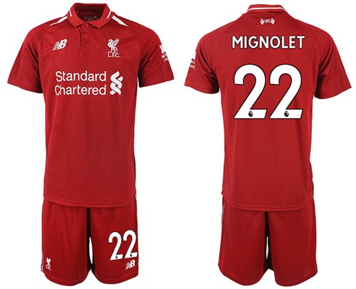 Liverpool #22 Mignolet Red Home Soccer Club Jersey - Click Image to Close